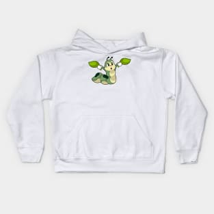 Caterpillar Leaves Kids Hoodie